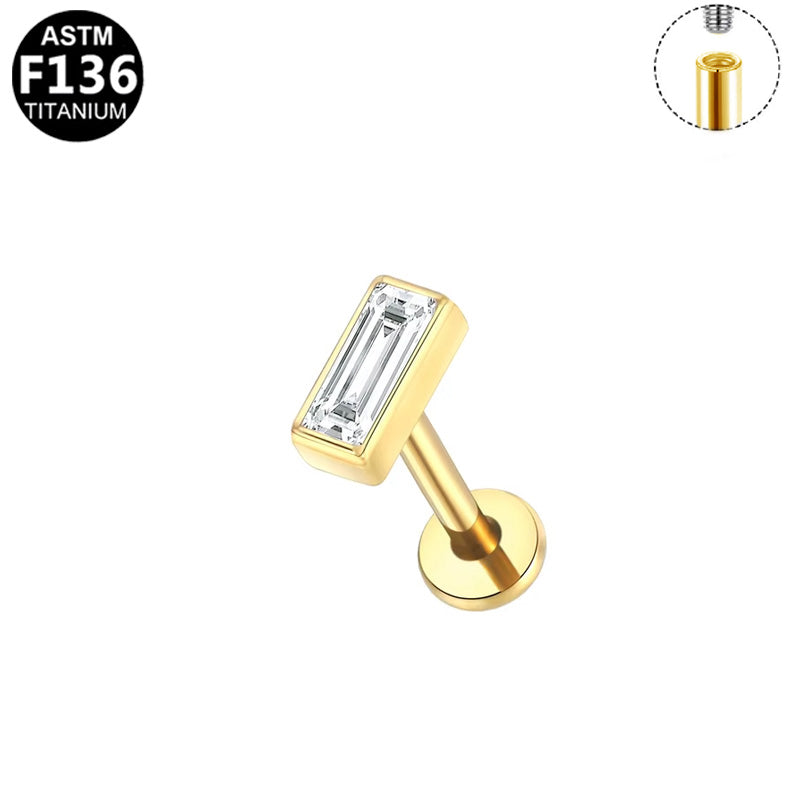 Flatback Gem-Single-Rectangular