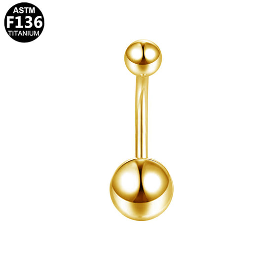 PVD18Kgold Curved Barbell