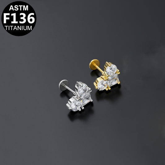 Flatback Three-Gem-Heart